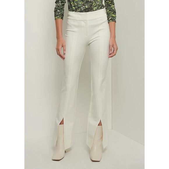 Derek Lam 10 Crosby Women's Maeve Front Slit Trousers Pants in Soft White Size 2 - Picture 1 of 13
